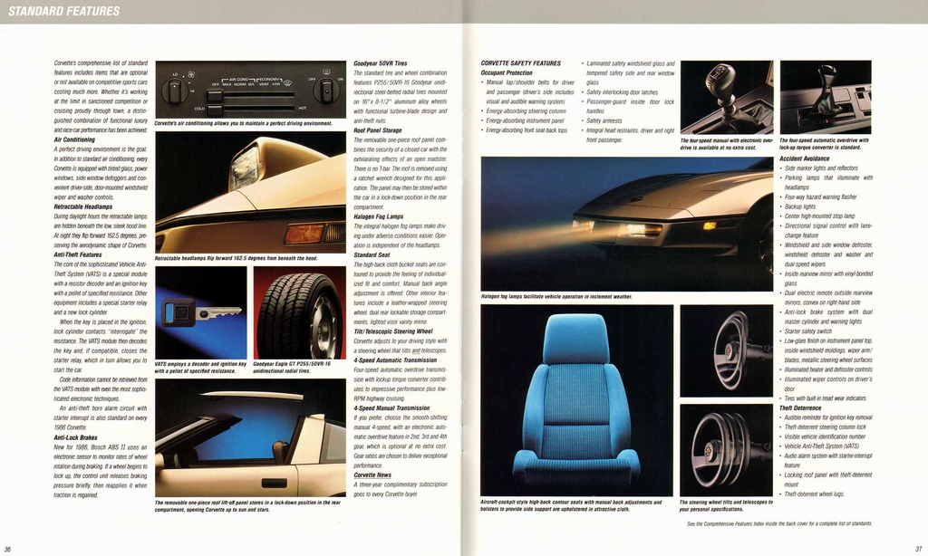 1986 Corvette Prestige Brochure Page 1